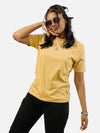 Beige Regular Fit T-Shirt For Women
