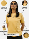 Beige Regular Fit T-Shirt For Women