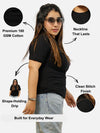 Black Regular Fit T-Shirt For Women