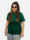 Bottle Green Regular Fit T-Shirt For Women