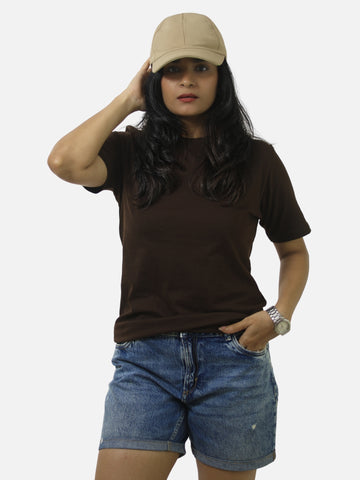 Brown Regular Fit T-Shirt For Women