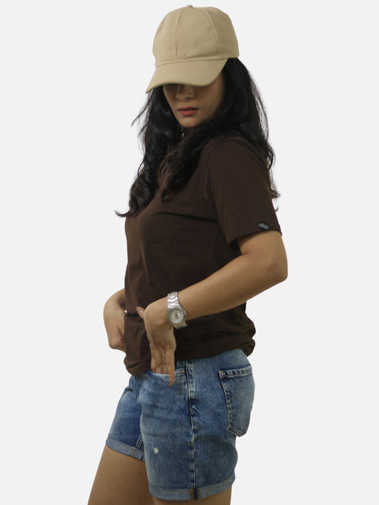 Brown Regular Fit T-Shirt For Women