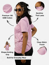 Lavender Regular Fit T-Shirt For Women