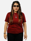 Maroon Regular Fit T-Shirt For Women