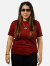 Maroon Regular Fit T-Shirt For Women