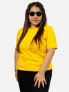Mustard Yellow Regular Fit T-Shirt For Women
