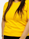 Mustard Yellow Regular Fit T-Shirt For Women