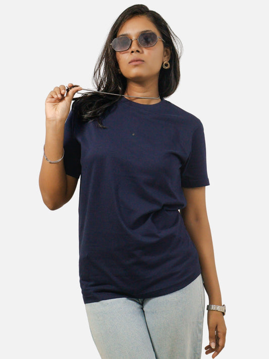 Navy Blue Regular Fit T-Shirt For Women