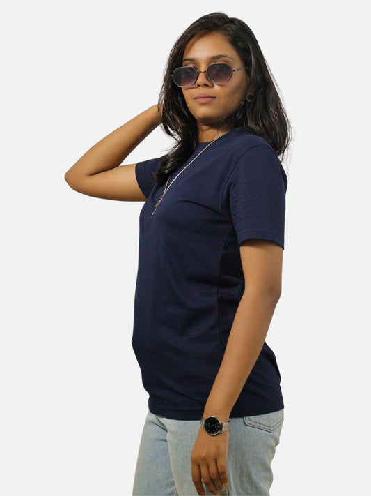 Navy Blue Regular Fit T-Shirt For Women