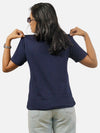 Navy Blue Regular Fit T-Shirt For Women