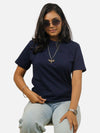 Navy Blue Regular Fit T-Shirt For Women