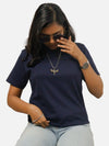 Navy Blue Regular Fit T-Shirt For Women