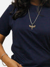 Navy Blue Regular Fit T-Shirt For Women