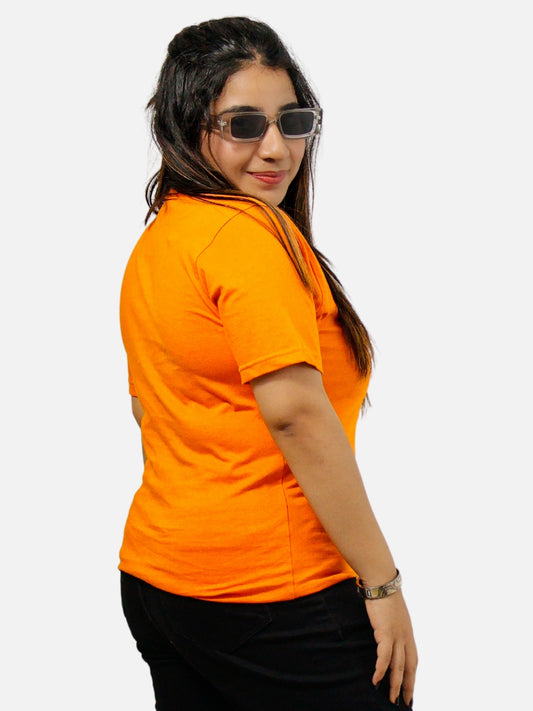 Orange Regular Fit T-Shirt For Women