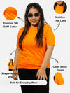 Orange Regular Fit T-Shirt For Women
