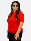Red Regular Fit T-Shirt For Women