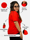 Red Regular Fit T-Shirt For Women