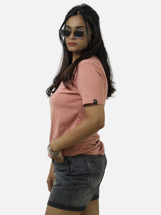 Peach Regular Fit T-Shirt For Women