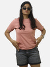 Peach Regular Fit T-Shirt For Women