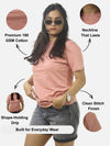 Peach Regular Fit T-Shirt For Women