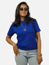 Royal Blue Regular Fit T-Shirt For Women
