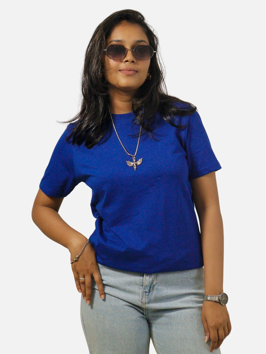 Royal Blue Regular Fit T-Shirt For Women