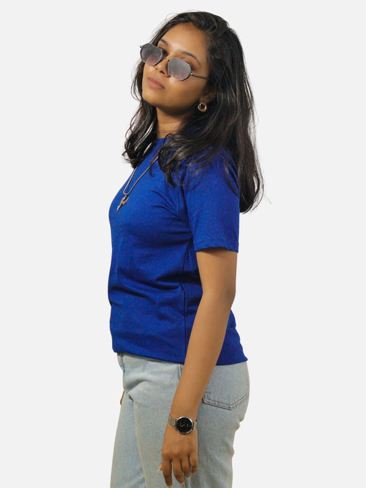 Royal Blue Regular Fit T-Shirt For Women