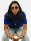 Royal Blue Regular Fit T-Shirt For Women