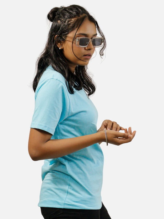 Sky Blue Regular Fit T-Shirt For Women