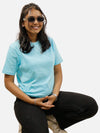 Sky Blue Regular Fit T-Shirt For Women