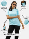 Sky Blue Regular Fit T-Shirt For Women