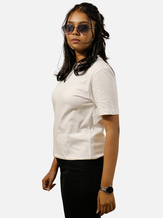 White Regular Fit T-Shirt For Women