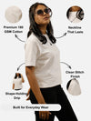 White Regular Fit T-Shirt For Women
