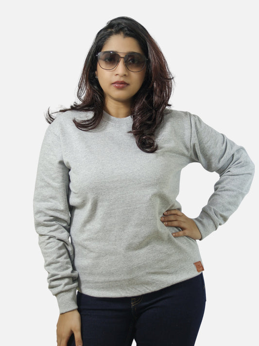 Grey Regular Fit Sweatshirt For Women