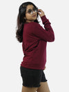 Maroon Regular Fit Sweatshirt For Women