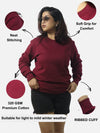 Maroon Regular Fit Sweatshirt For Women