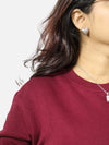 Maroon Regular Fit Sweatshirt For Women