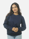 Navy Blue Regular Fit Sweatshirt For Women