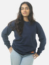 Navy Blue Regular Fit Sweatshirt For Women