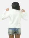 White Regular Fit Sweatshirt For Women