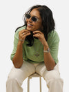 Sage Green Oversized T-Shirt For Women
