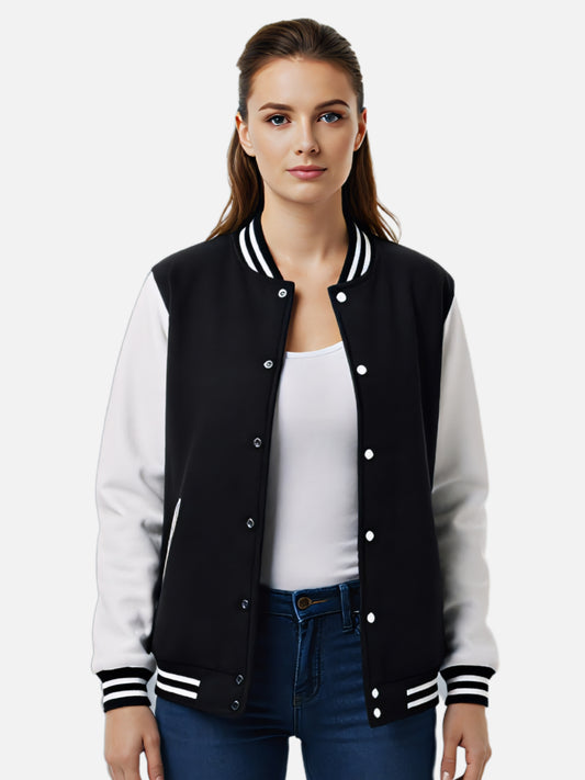 Black Varsity Jacket For Women