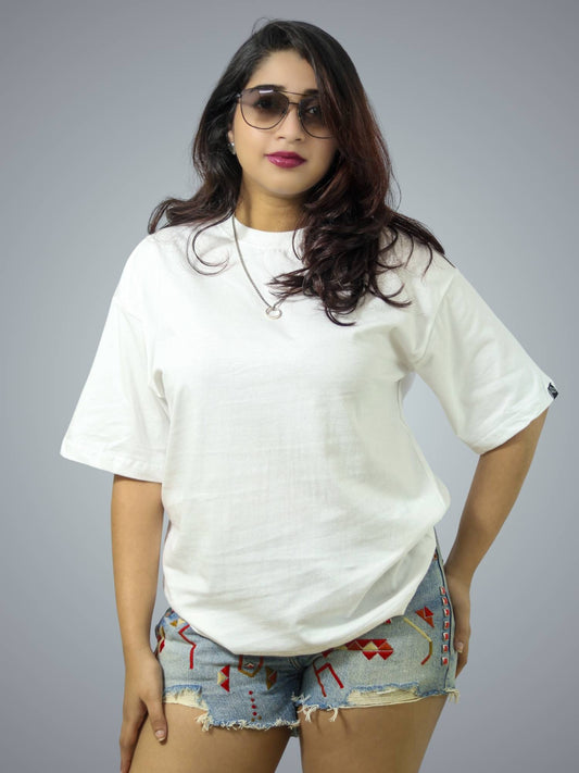 White Boxy Fit T-Shirt For Women