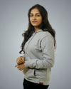 Grey Regular Fit Zero Hoodie For Women
