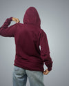 Maroon Regular Fit Zero Hoodie For Women