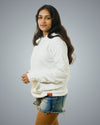 White Regular Fit Zero Hoodie For Women