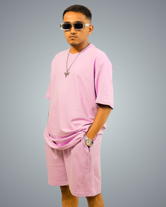 Lavender Oversized Co-Ord Set For Men