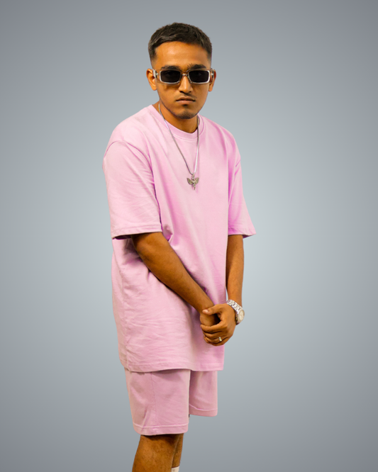Lavender Oversized Co-Ord Set For Men