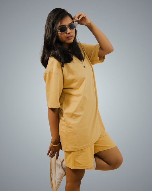Beige Oversized Co-Ord Set For Women