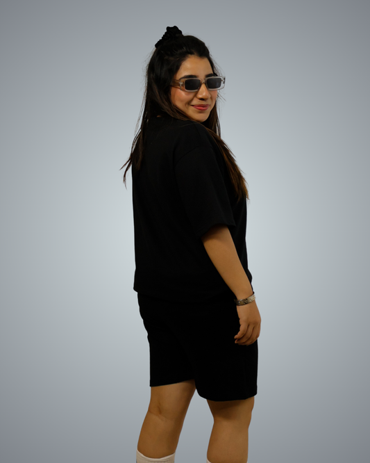 Black Oversized Co-Ord Set For Women